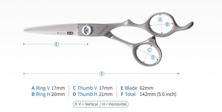 Matsukaze Hand-Crafted ANGEL-56K  Scissors 5.6" Offset