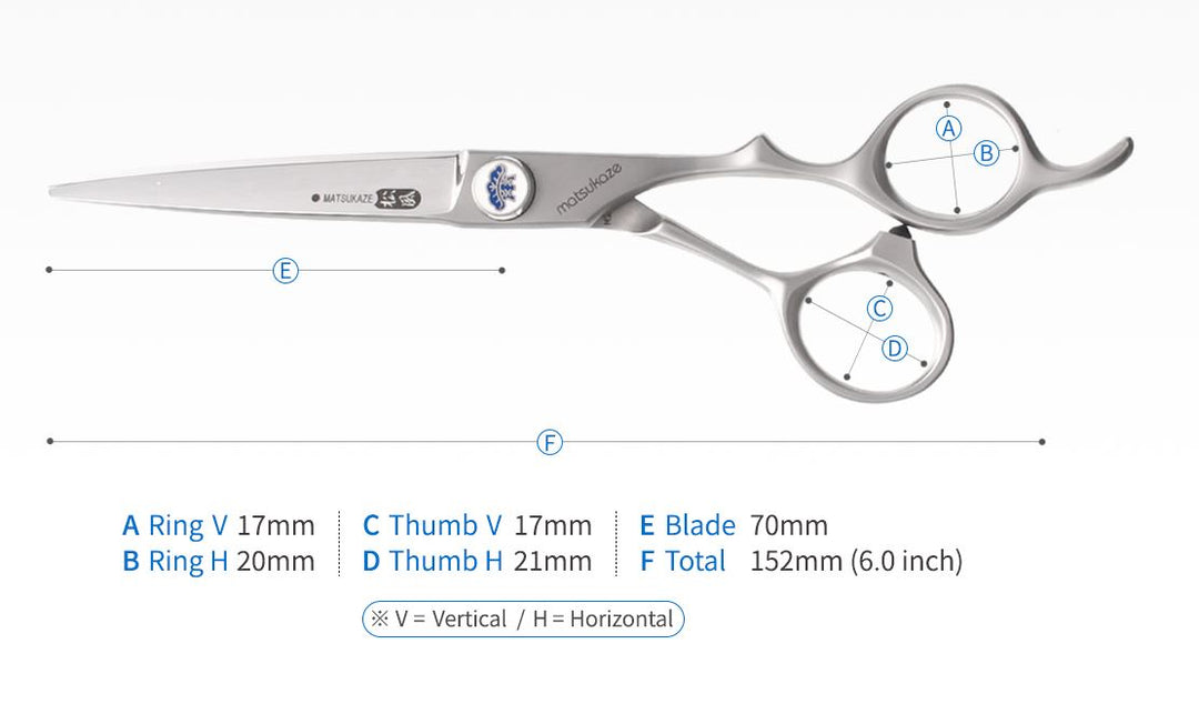 Matsukaze Hand-Crafted ANGEL-60K 6.0"" FLT Offset -  Hair Cutting Shear