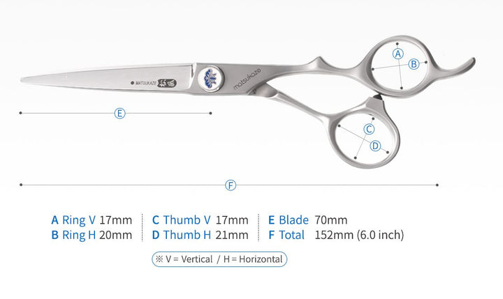 Matsukaze Hand-Crafted ANGEL-60K 6.0"" FLT Offset -  Hair Cutting Shear