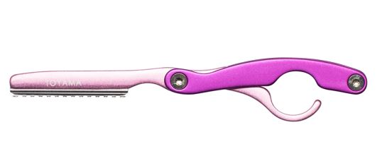 Toyama Professional Folding Razor Aluminium - Pink/Purple- Made with Japanese Steel