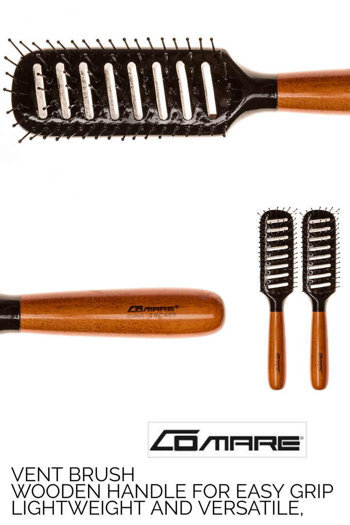 Comare-   Vent Brush, Wet Hair Brush - Wooden and Lightweight Handle