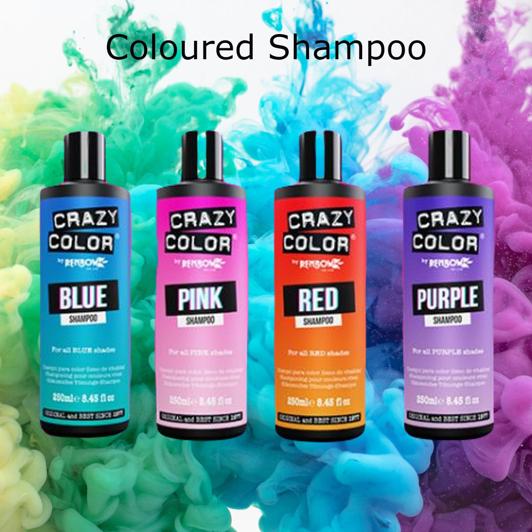 Crazy Color - Coloured Shampoo- Blue/ Red/ Purple/ Pink