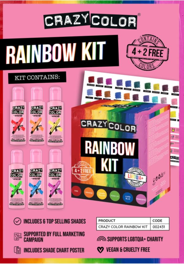 Crazy Colour Rainbow Kits - RAINBOW HAIR COLOUR