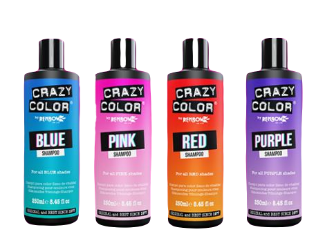 Crazy Color - Coloured Shampoo- Blue/ Red/ Purple/ Pink