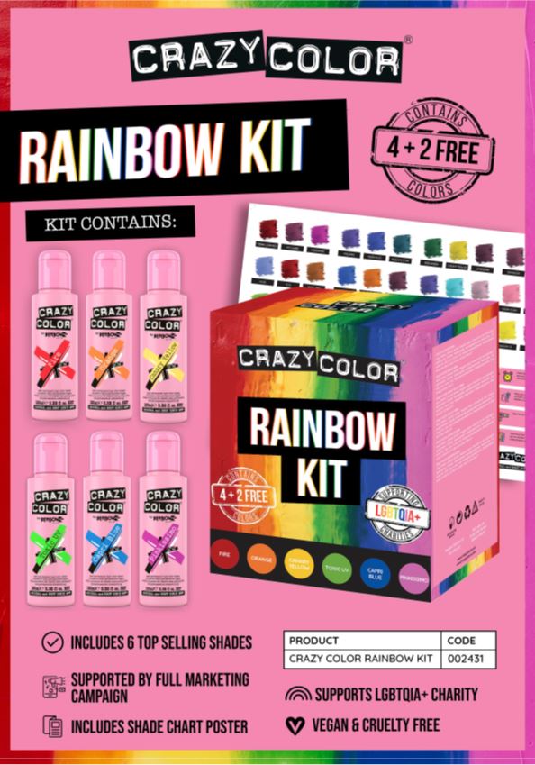 Crazy Colour Rainbow Kits - RAINBOW HAIR COLOUR