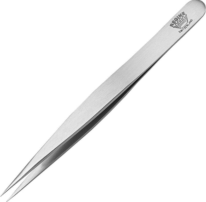 Regine Switzerland Splinter Tweezer - Handmade in Switzerland - Professional Precision Pointed Tweezer for Ingrown Hair, Splinter and Glass Removal - Stainless Steel