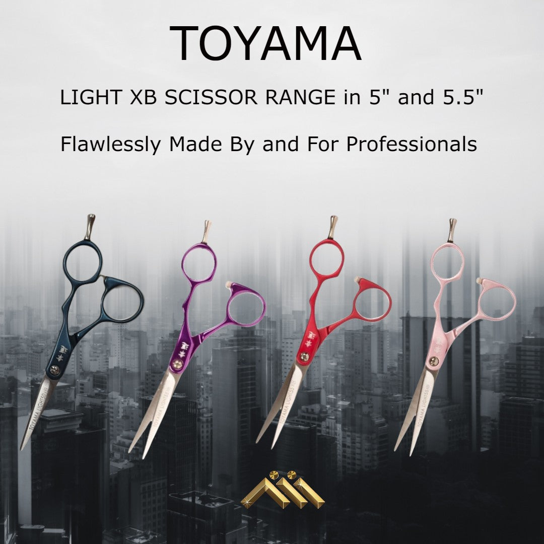 Toyama Light XB Set Purple (Scissor/Thinner) 5.5"- Japanese Steel Scissor Set- Great Affordable Hair Dressing Scissors