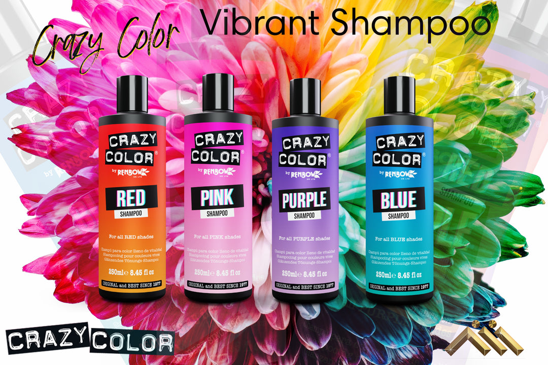 Crazy Color - Coloured Shampoo- Blue/ Red/ Purple/ Pink