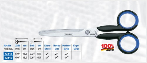 Kretzer Finny Craft Scissors - 5.0" / 13 cm
