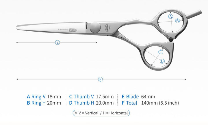 Matsukaze Hand-Crafted AC-55H 5.5" Basic Cutting Scissor