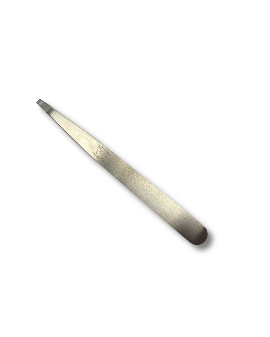 Regine Square Tweezers Stainless- Regine Switzerland Square Tip Tweezer - Handmade in Switzerland - Professional Eyebrow, Facial & Hair Remover - Etched Interior Tip to Grab Hair from Root - Perfectly Aligned Tips - Stainless Steel