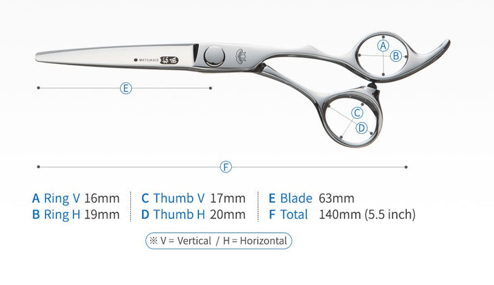 Matsukaze M3-55H - 5.5: Cutting Scissors Offset