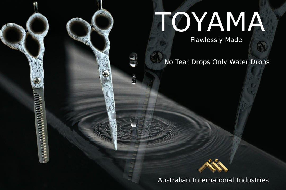 Toyama Thinning Scissors Water Drop Design  (5.5")