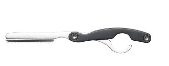 Toyama Professional Folding Razor Aluminium - Silver/ Black-- Made with Japanese Steel