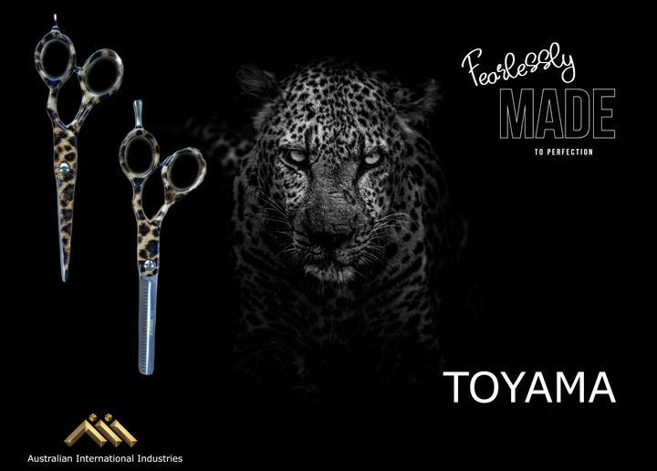 Toyama Thinning Scissors Leopard Design 5.5")