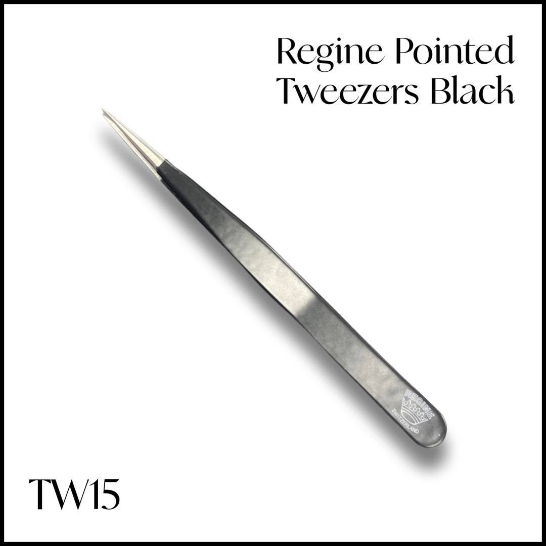 Regine Point Tweezers Mixed Colours- Regine Switzerland Splinter Tweezer - Handmade in Switzerland - Professional Precision Pointed Tweezer for Ingrown Hair, Splinter and Glass Removal - Stainless Steel