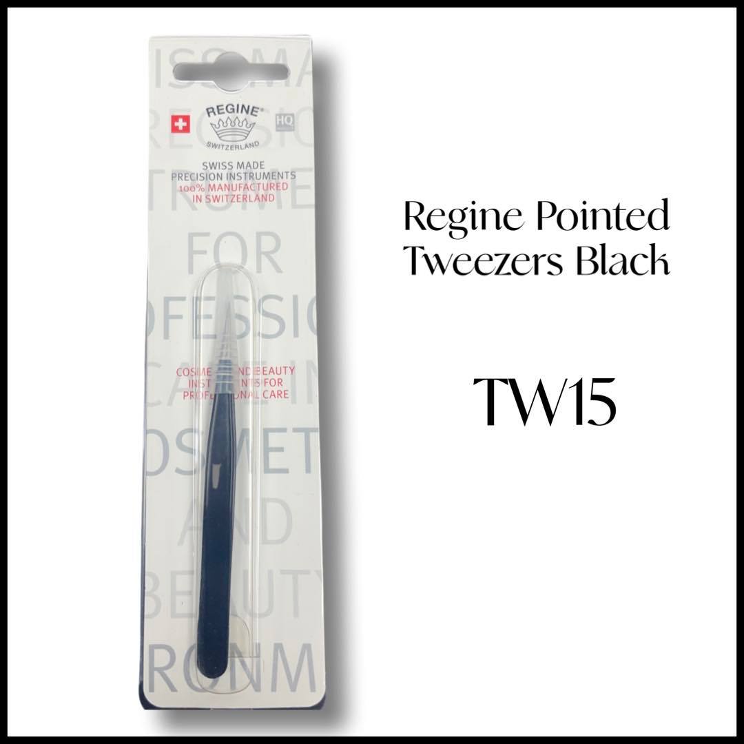 Regine Point Tweezers Mixed Colours- Regine Switzerland Splinter Tweezer - Handmade in Switzerland - Professional Precision Pointed Tweezer for Ingrown Hair, Splinter and Glass Removal - Stainless Steel