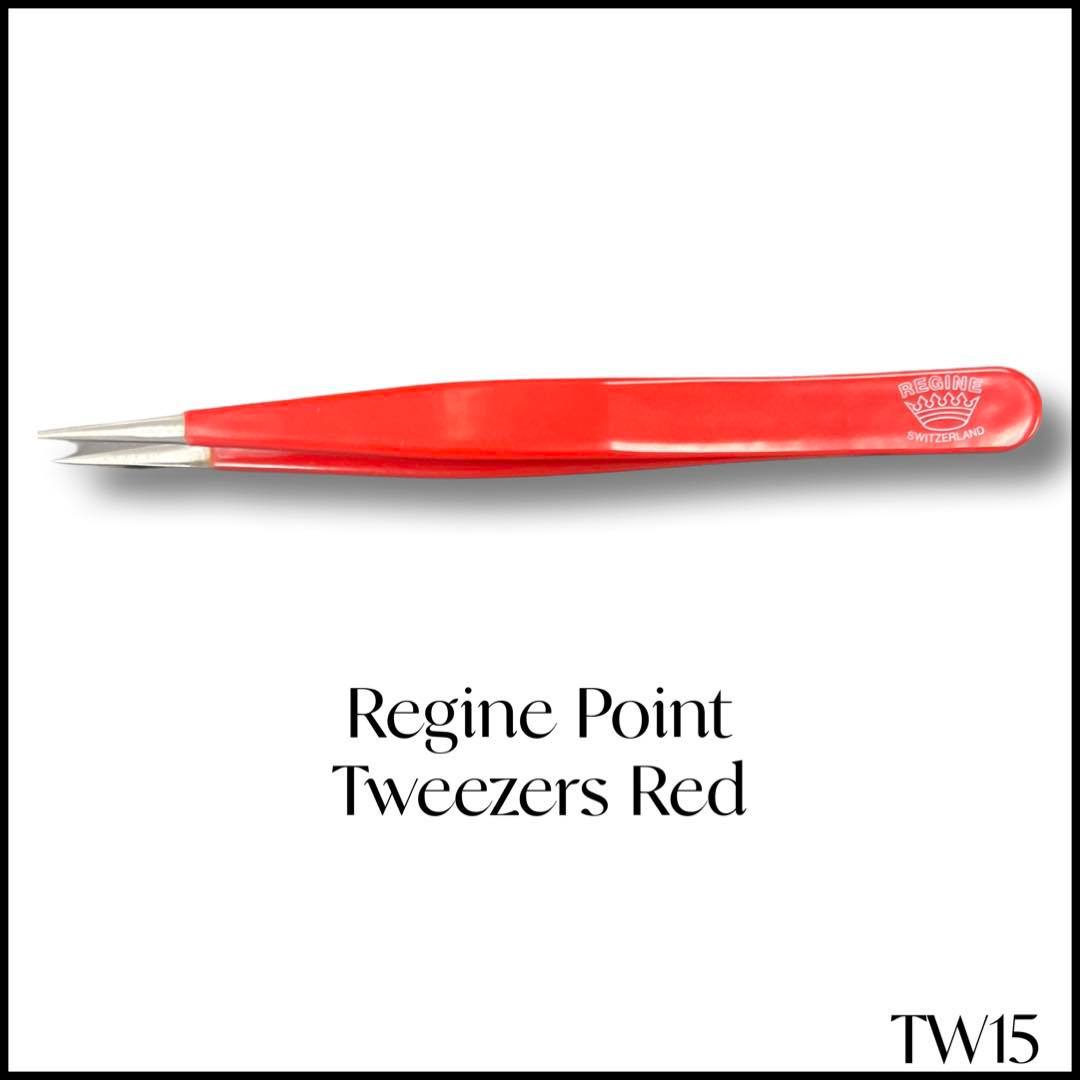 Regine Point Tweezers Mixed Colours- Regine Switzerland Splinter Tweezer - Handmade in Switzerland - Professional Precision Pointed Tweezer for Ingrown Hair, Splinter and Glass Removal - Stainless Steel