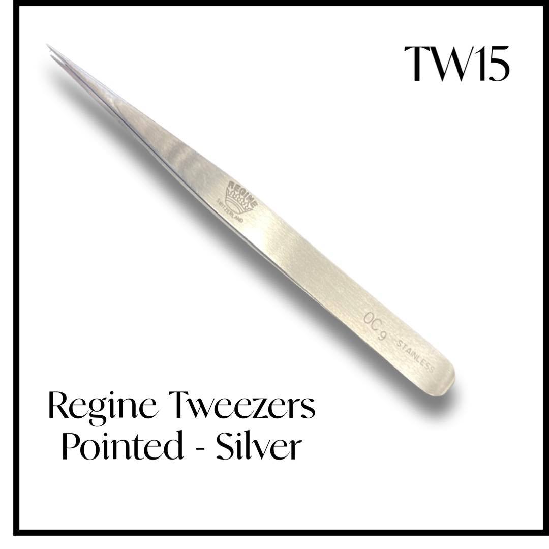 Regine Point Tweezers Mixed Colours- Regine Switzerland Splinter Tweezer - Handmade in Switzerland - Professional Precision Pointed Tweezer for Ingrown Hair, Splinter and Glass Removal - Stainless Steel