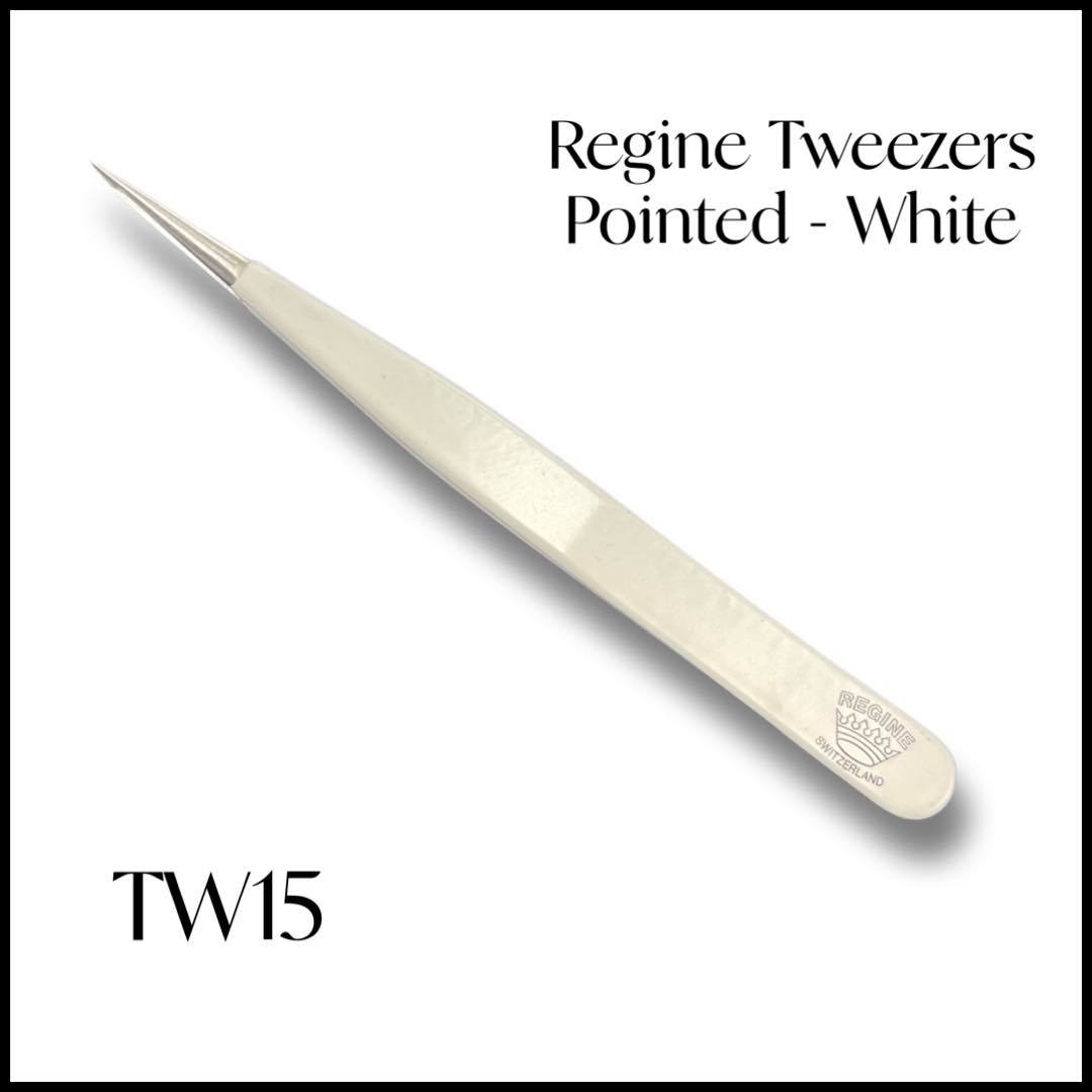 Regine Point Tweezers Mixed Colours- Regine Switzerland Splinter Tweezer - Handmade in Switzerland - Professional Precision Pointed Tweezer for Ingrown Hair, Splinter and Glass Removal - Stainless Steel